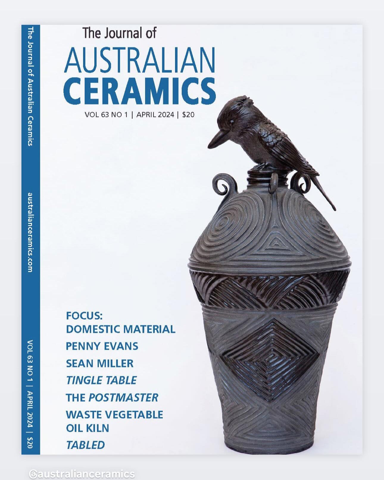 The front cover of The Journal of Australian Ceramics